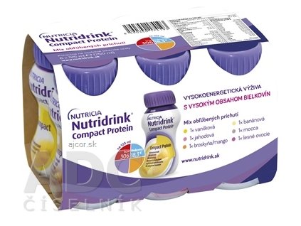 NUTRIDRINK COMPACT PROTEIN mix príchutí (r.2023) 6x125 ml (750 ml)