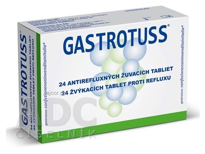 Gastrotuss tablety žuvacie antirefluxné 1x24 ks