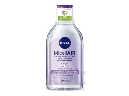 NIVEA Micelárna voda MicellAIR Sensitive upokojujúca, all in 1, 1x400 ml