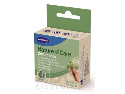 Nature Care Cotton tape fixačná páska 2,5 cm x 5 m, 1x1 ks