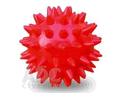 GYMY MASÁŽNA LOPTIČKA - ježko 5 cm červená, priemer 5 cm 1x1 ks