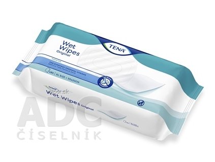 TENA Vlhčené utierky wet wipes original 1x80 ks