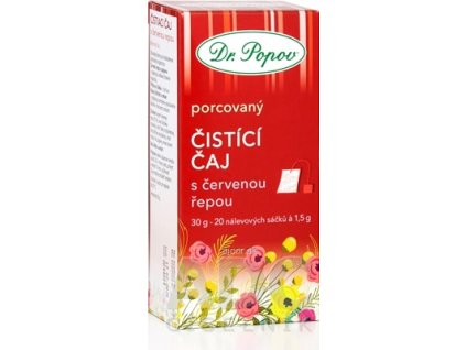 DR. POPOV ČAJ ČISTIACI S ČERVENOU REPOU nálevové vrecúška 20x1,5 g (30 g)