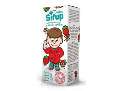 Doktor Sirup kalciový sirup s príchuťou Jahôd s vanilkou 1x100 ml