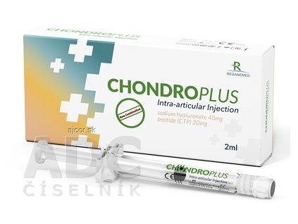 CHONDROPLUS intraartikulárna injekcia, s 2 % HA a 1 % syntetického peptidu 1x2 ml