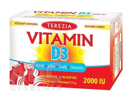 TEREZIA VITAMÍN D3 2000 IU cps 1x90 ks