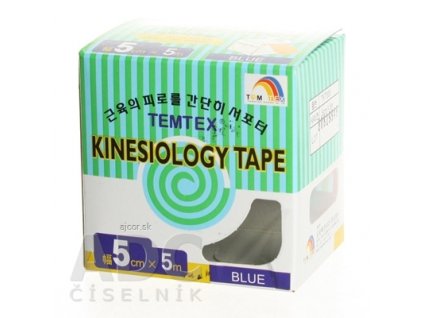 TEMTEX KINESOLOGY TAPE tejpovacia páska, 5 cm x 5 m, modrá 1x1 ks