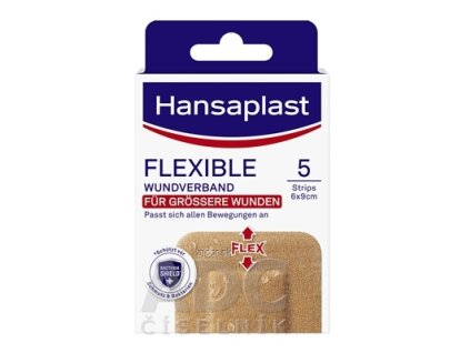 Hansaplast FLEXIBLE XXL náplasť elastická, 6x9 cm 1x5 ks