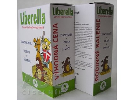 NH - Liberella rodinné balenie (kondicionér 125 ml + hrebeň + šampón 250 ml) 1x1 set
