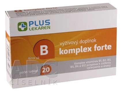 PLUS LEKÁREŇ B komplex Forte tbl 1x20 ks