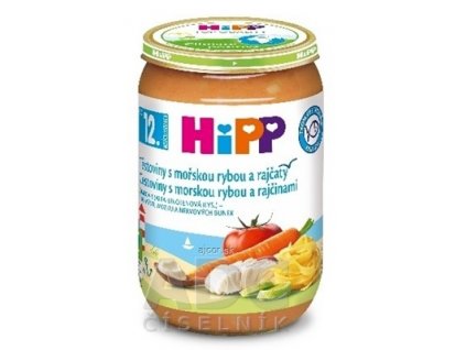 HiPP Príkrm Jemné cestoviny, morská ryba a rajčiny príkrm - kompletný pokrm (od 12. mesiaca) 1x220 g