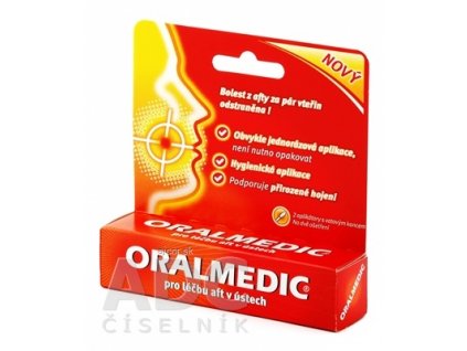 ORALMEDIC roztok na liečbu áft v ústach (2 aplikátory) 2x0,2 ml