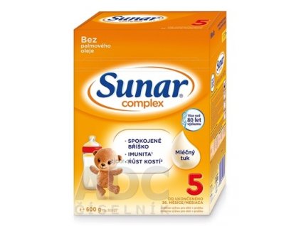 Sunar Complex 5 mliečna výživa (od ukonč. 36. mesiaca) (inov.2020) 1x600 g