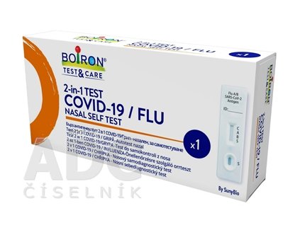 BOIRON Test&Care 2-in-1 COVID-19/FLU nosový samodiagnostický test 1x1 ks