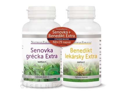 NástrojeZdravia SENOVKA + BENEDIKT Extra cps (60 + 75, výhodné balenie) 1x1 set