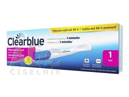 Tehotenský test Clearblue Rýchla detekcia 1x1 ks