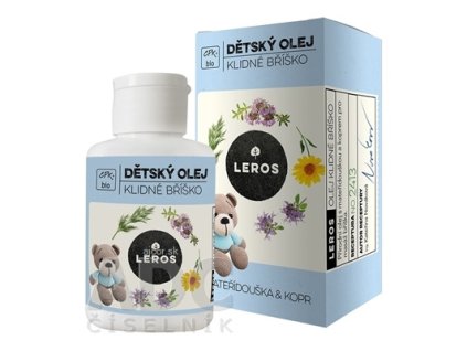 LEROS BIO DETSKÝ OLEJ POKOJNÉ BRUŠKO s materinou dúškou a kôprom 1x60 ml
