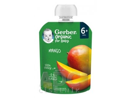 Gerber Organic Kapsička Mango bio ovocná desiata (od ukonč. 6. mesiaca) 1x90 g