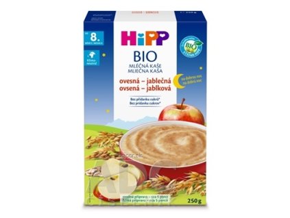 HiPP BIO MLIEČNA KAŠA Dobrú noc Ovseno-jablková (od 8. mesiaca) 1x250 g