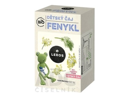 LEROS BIO DETSKÝ ČAJ FENIKEL nálevové vrecká (od 1+ týždňa) (inov. 2021) 20x1,5 g (30 g)
