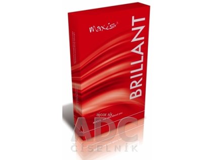 MAXIS BRILLANT STEHENNÉ PANČUCHY NEKĹZAVÉ veľkosť 8, (II.KT), normálne, bez špice, s krajkou, bronz, 1x1 pár