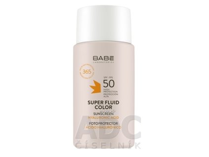 BABÉ SUPER FLUID COLOR SPF50 tónovaný fluid s ochranným faktorom pre všetky typy pleti 1x50 ml