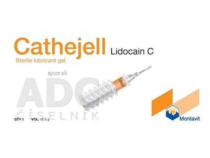 CATHEJELL LIDOCAIN C gel urt (lidokaínová instilácia 12,5 g) 1x5 ks