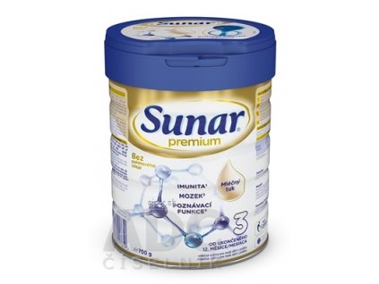 Sunar Premium 3 mliečna výživa (od ukonč. 12. mesiaca) 1x700 g