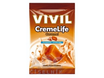 VIVIL BONBONS CREME LIFE Caramel drops so smotanovo karamelovou príchuťou, bez cukru 1x60 g