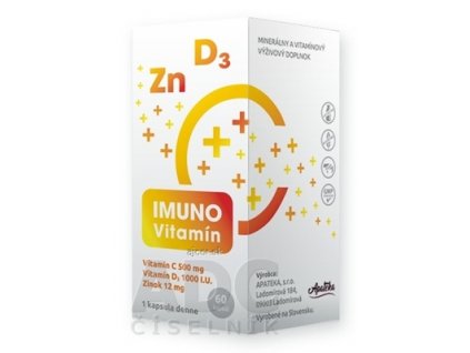 IMUNO Vitamín - Apateka cps (vitamín C + D + zinok) 1x60 ks