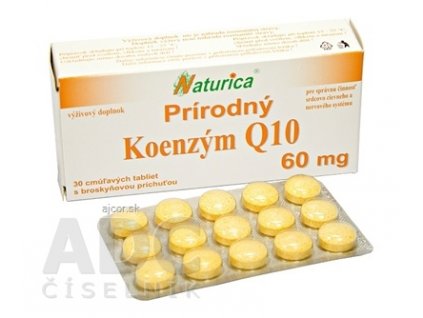 Naturica Prírodný KOENZÝM Q10 60 mg tbl (cmúľavé tablety) 1x30 ks