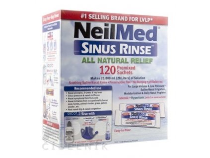 NeilMed SINUS RINSE Natural vrecúška (morská soľ), na hygienu nosa, 1x120 ks