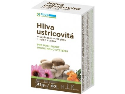 PLUS LEKÁREN Hliva ustricovitá cps (+ Echinacea + rakytník + selén + zinok) 1x60 ks