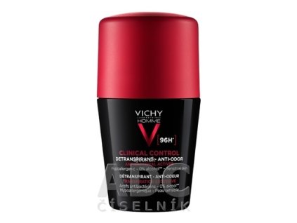 VICHY HOMME DEO CLINCAL CONTROL DETRANSPIRANT 96H detranspirant proti zápachu, roll-on 1x50 ml