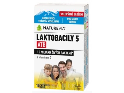 SWISS NATUREVIA LAKTOBACILY "5" ATB/Imunita cps s vitamínom C 1x10 ks