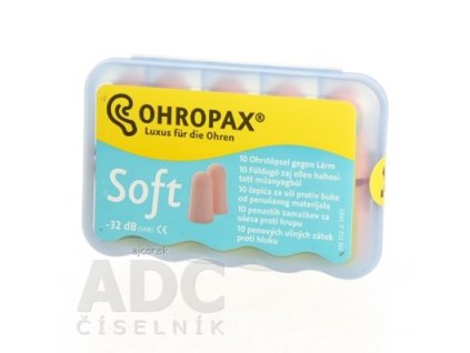 OHROPAX SOFT Ušné vložky v plastovom obale 1x10 ks