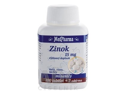 MedPharma ZINOK 15 mg tbl 100+7 zadarmo (107 ks)