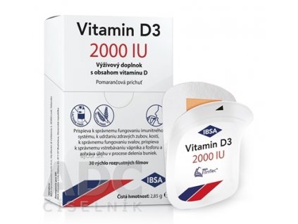 IBSA Vitamin D3 2000 IU flm oro príchuť pomaranč 1x30 ks