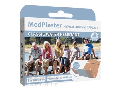 MedPlaster Náplasť CLASSIC WATER RESISTANT 100x6 cm, vodeodolná s vankúšikom 1x1 ks