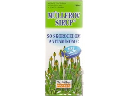 MÜLLEROV SIRUP SO SKOROCELOM A VIT. C bez cukru 1x245 ml