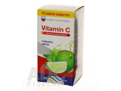 Dobré z SK Vitamín C 200 mg príchuť LIMETKA tbl 60+10 zadarmo (70 ks)