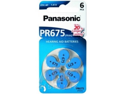 Panasonic PR675 batérie (PR44) do načúvacích prístrojov 1x6 ks