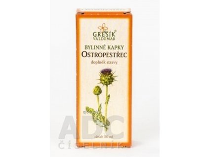 GREŠÍK BYLINNÉ KVAPKY OSTROPESTREC 1x50 ml