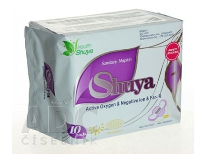 Shuya Ultratenké hygienické vložky Denné s krídelkami, Active Oxygen&Negative lon&Far-IR, 1x10 ks