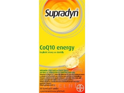 Supradyn CoQ10 Energy šumivé tablety s pomarančovou príchuťou 1x30 ks