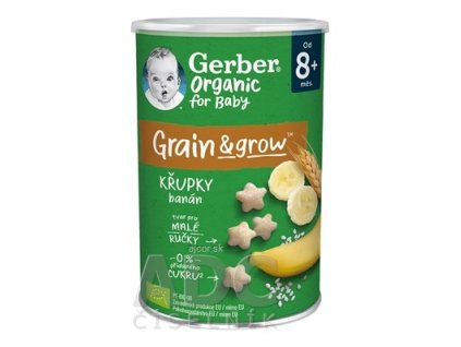 Gerber Organic CHRUMKY Ryžovo-pšeničné s banánom (od ukonč. 8. mesiaca) 1x35 g