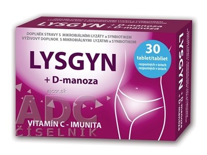 LYSGYN + D-manóza tablety rozpustné v ústach 1x30 ks