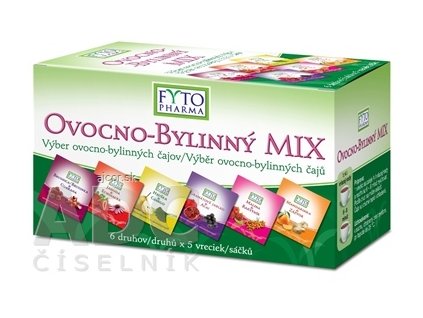 FYTO OVOCNO-BYLINNÝ MIX 6 druhov po 5 vrecúšok, 30x2 g (60 g)