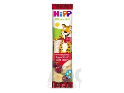 HiPP BIO Ovocná tyčinka Banán-Višňa-Jogurt oblátka pre deti, 1x23 g