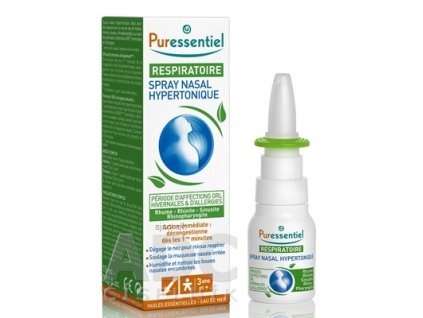 PURESSENTIEL Nosný sprej hypertonický, s esenciálnymi olejmi 1x15 ml